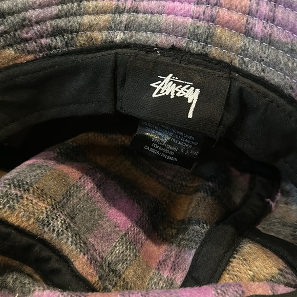 Stussy Plaid Wool Bucket Hat size S/M - Picture 2 of 2